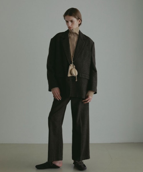 チェックツィードセンタークリースパンツ（その他パンツ）｜ETRE TOKYO