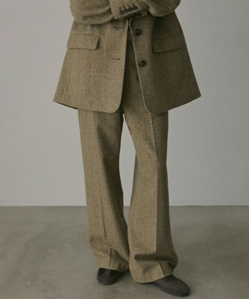 チェックツィードセンタークリースパンツ（その他パンツ）｜ETRE TOKYO