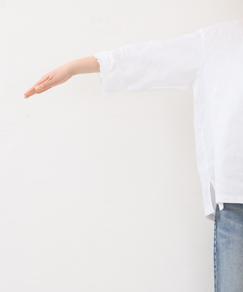 JOURNAL STANDARD LUXE(ジャーナルスタンダード ラックス)の「ソフトリネン タックフリルブラウス(シャツ/ブラウス・レディース・ホワイト/ブラック・FREE)」の16枚目の写真