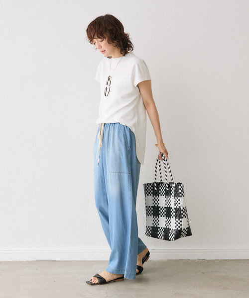 RIVE DROITE（リヴドロワ）の「【しわになりにくい】カットジョーゼットフレンチプルオーバー（Tシャツ/カットソー・レディース・グレイッシュベージュ/チャコールグレー/オフホワイト・FREE）」の6枚目の写真