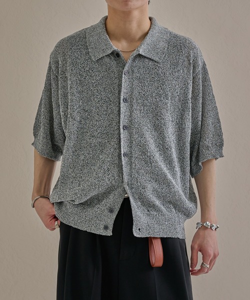 wym lidnm AZE H/S KNIT HENLEY Lサイズ　グレー WYM LIDNM セーター ニット AZE H/S KNIT HENLEY メンズ : ZOZOTOWN