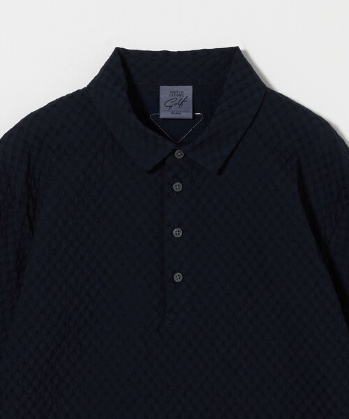 UNITED ARROWS GOLF ポロシャツ Lサイズ ネイビー　新品未使用 WAAC X JONES】MEN ルーズフィットポロシャツ ネイビー