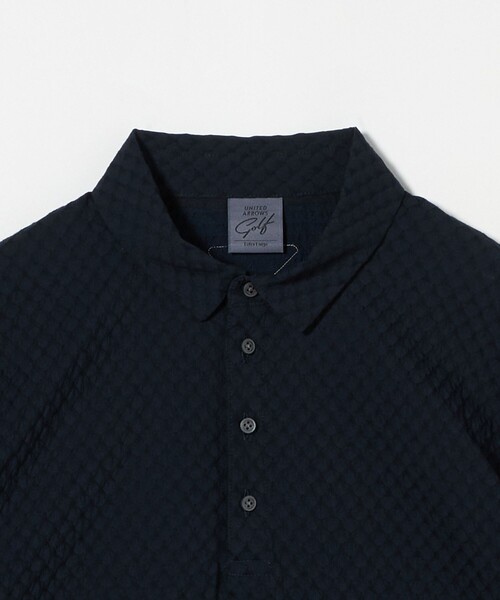 UNITED ARROWS GOLF ポロシャツ Lサイズ ネイビー　新品未使用 WAAC X JONES】MEN ルーズフィットポロシャツ ネイビー