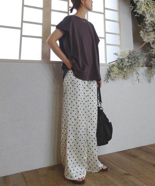 CORNERS by KR（コーナーズバイケーアール）の「【CORNERS by KR】ダブルウエストドットパンツ（スラックス・レディース・ブラック/アイボリー・FREE）」の7枚目の写真