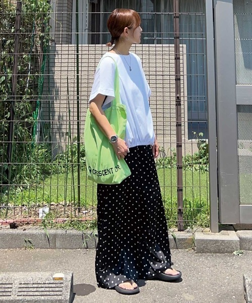 CORNERS by KR（コーナーズバイケーアール）の「【CORNERS by KR】ダブルウエストドットパンツ（スラックス・レディース・ブラック/アイボリー・FREE）」の15枚目の写真