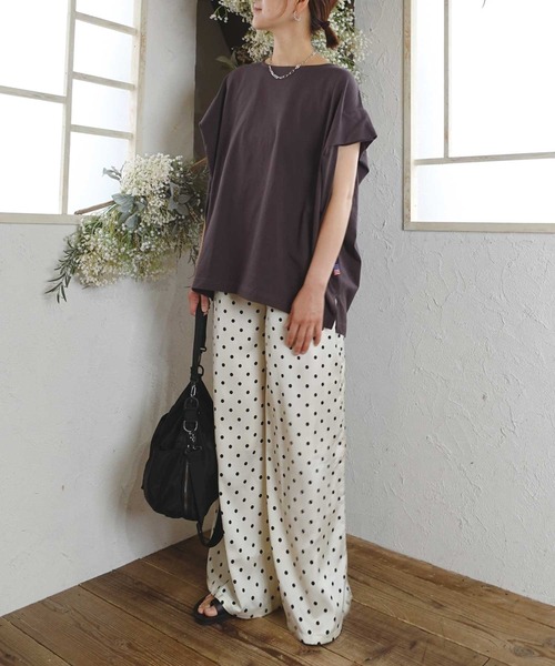 CORNERS by KR（コーナーズバイケーアール）の「【CORNERS by KR】ダブルウエストドットパンツ（スラックス・レディース・ブラック/アイボリー・FREE）」の19枚目の写真