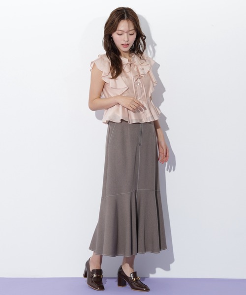 JILL by JILL STUART（ジルバイジルスチュアート）の「ペプラムラッフルブラウス（シャツ/ブラウス・レディース・ライトグリーン/ホワイト/ピンク・FREE）」の15枚目の写真