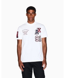 【A|X アルマーニ エクスチェンジ】パッチデザイン 半袖クルーネックTシャツ/REGULAR