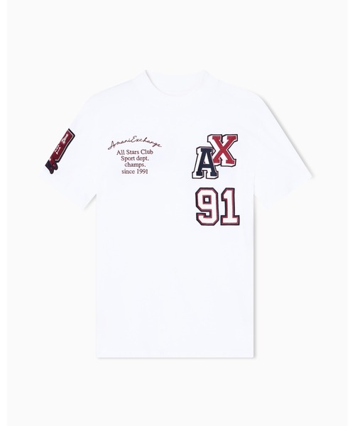 ARMANI EXCHANGE(アルマーニエクスチェンジ)の「【A|X アルマーニ エクスチェンジ】パッチデザイン 半袖クルーネックTシャツ/REGULAR(Tシャツ/カットソー・メンズ・ダークネイビー/オフホワイト・SMALL/XX-LARGE/X-SMALL/X-LARGE/MEDIUM/LARGE)」の6枚目の写真