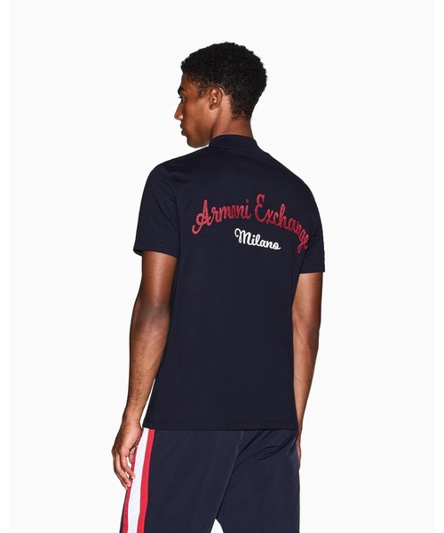 ARMANI EXCHANGE(アルマーニエクスチェンジ)の「【A|X アルマーニ エクスチェンジ】パッチデザイン 半袖クルーネックTシャツ/REGULAR(Tシャツ/カットソー・メンズ・ダークネイビー/オフホワイト・SMALL/XX-LARGE/X-SMALL/X-LARGE/MEDIUM/LARGE)」の9枚目の写真