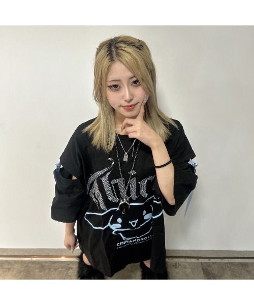 THICC(チック)の「THICC×シナモンコラボTシャツ(Tシャツ/カットソー・メンズ・ブラック/ホワイト/ブルー系その他・FREE)」の7枚目の写真