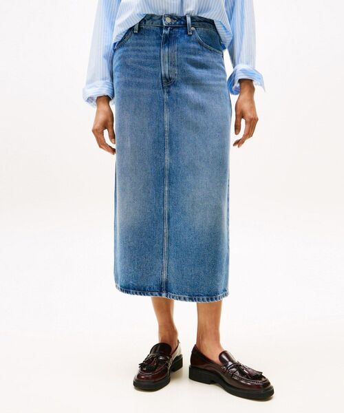 トミー ヒルフィガー（ ）/デニムミディハイウエストスカート セール】デニムミディハイウエストスカート（スカート）｜TOMMY