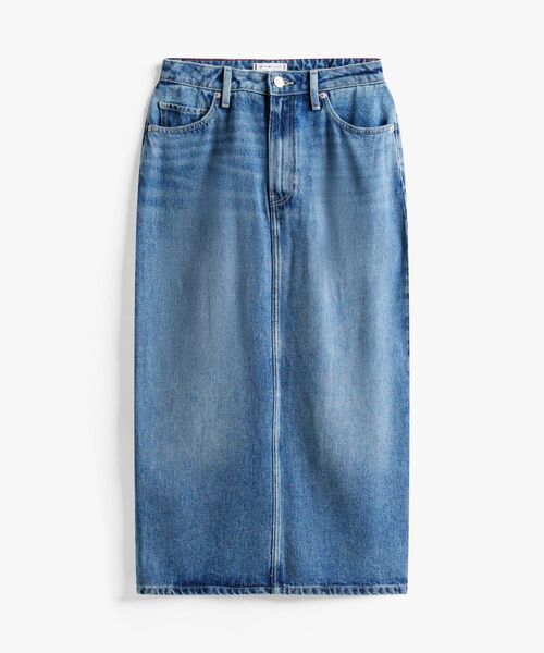 TOMMY HILFIGER（トミーヒルフィガー）の「デニムミディハイウエストスカート（スカート・レディース・ブルー・36inch/32inch/34inch）」の5枚目の写真