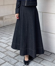 midi pocket stripe skirt / ミディポケットストライプスカート