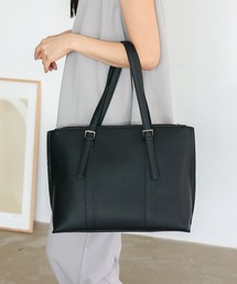 VitaFelice | ベルトハンドルトートバッグ ステッチ A4 通勤トート(トートバッグ)