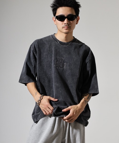 RE730(アールイーセブンサーティー)の「硫化染めマルチロゴTシャツ(Tシャツ/カットソー・メンズ・カーキ/ブラック・M/L)」の16枚目の写真