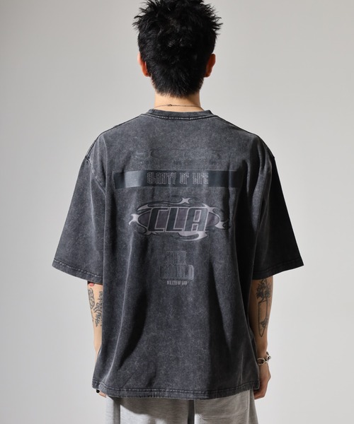 RE730(アールイーセブンサーティー)の「硫化染めマルチロゴTシャツ(Tシャツ/カットソー・メンズ・カーキ/ブラック・M/L)」の8枚目の写真