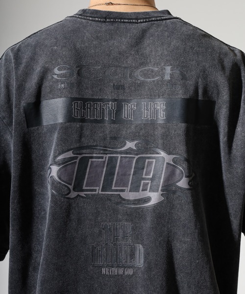 RE730(アールイーセブンサーティー)の「硫化染めマルチロゴTシャツ(Tシャツ/カットソー・メンズ・カーキ/ブラック・M/L)」の4枚目の写真
