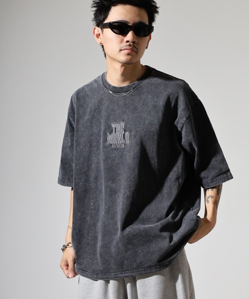 RE730(アールイーセブンサーティー)の「硫化染めマルチロゴTシャツ(Tシャツ/カットソー・メンズ・カーキ/ブラック・M/L)」の15枚目の写真
