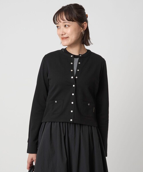 To b. by agnes b.（トゥービーバイアニエスベー）の「＜To b. by agnes b.コラボ＞ドットボタン カーディガン（カーディガン/ボレロ・レディース・ブラック/オフホワイト/レッド・FREE）」の15枚目の写真