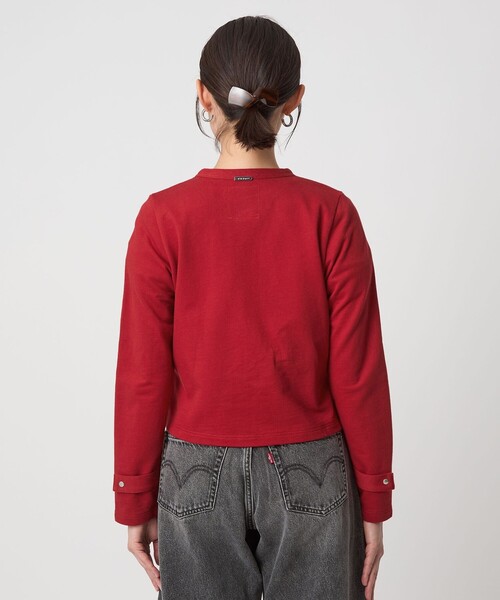 agnes b. アニエスベー バーガンディ ボタン付き 長袖トップス 2 長袖 スナップボタン カーディガン ｜agnès b. FEMME（ファム