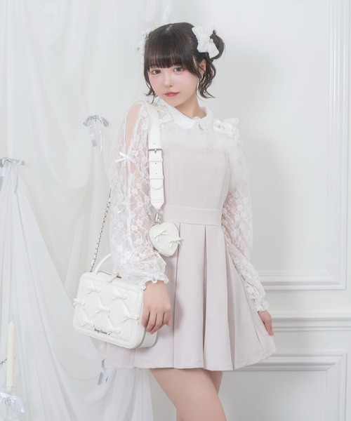 Honey Cinnamon(ハニーシナモン)の「プチリボンキルティングスクエアバッグ(ハンドバッグ・レディース・ピンク/アイボリー・FREE)」の20枚目の写真