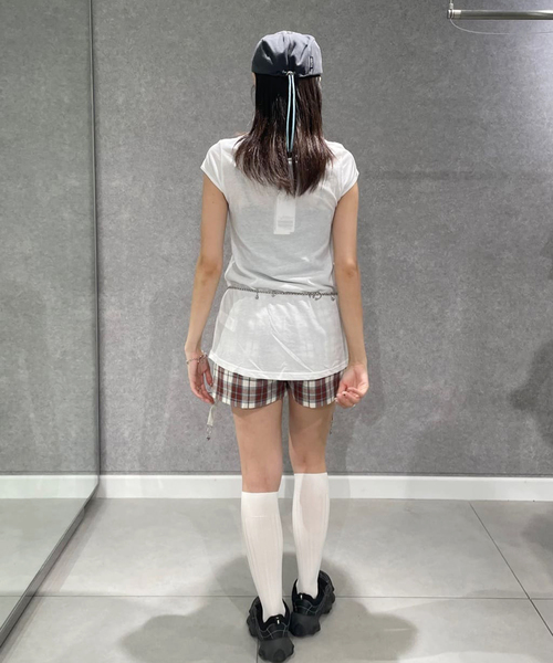 Oriens JOURNAL STANDARD（オリエンス ジャーナルスタンダード）の「シャツクロスショートパンツ（その他パンツ・レディース・レッド/ネイビー・FREE）」の5枚目の写真