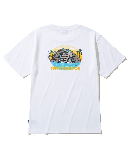 NEW BALANCE(ニューバランス)の「New Balance QTM RESORT T-SHIRT(ニューバランス QTM リゾート Tシャツ)(Tシャツ/カットソー・メンズ・ブルー/ホワイト/オレンジ/グレー/グリーン・SMALL/MEDIUM/LARGE/X-LARGE/XX-LARGE)」の2枚目の写真