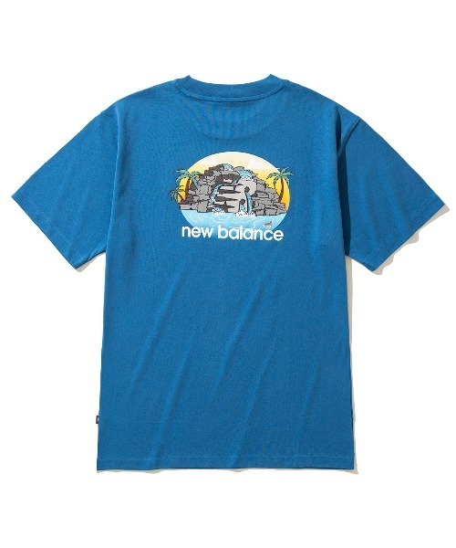 NEW BALANCE(ニューバランス)の「New Balance QTM RESORT T-SHIRT(ニューバランス QTM リゾート Tシャツ)(Tシャツ/カットソー・メンズ・ブルー/ホワイト/オレンジ/グレー/グリーン・SMALL/MEDIUM/LARGE/X-LARGE/XX-LARGE)」の4枚目の写真