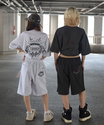 《2サイズ展開 / UNISEX 》ATMARK トライバル クラウンロゴ Tee Tシャツ セットアップ可能