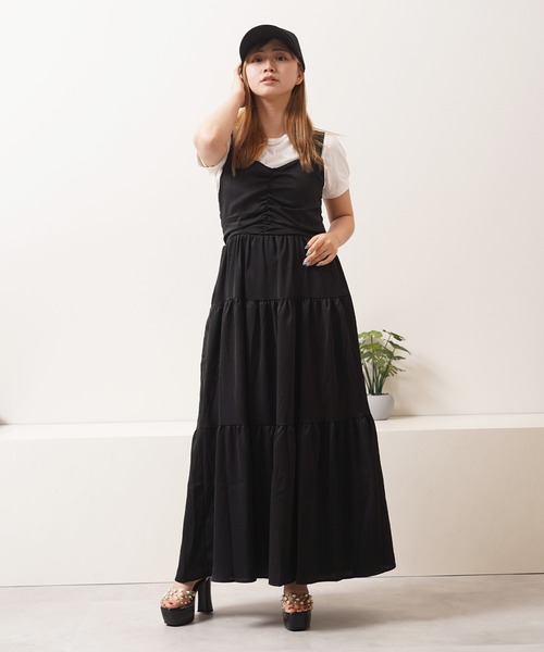 1111clothing(ワンフォークロージング)の「ティアード ワンピース / Tiered dress(ワンピース・レディース・ミント/ピンク/ブルー/グレー/ブラック・M)」の10枚目の写真