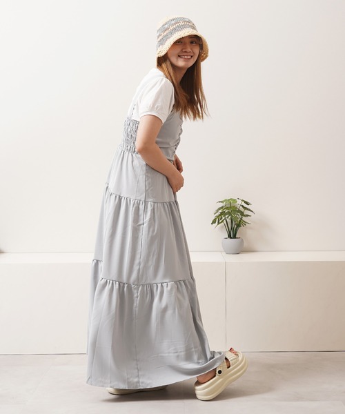 1111clothing(ワンフォークロージング)の「ティアード ワンピース / Tiered dress(ワンピース・レディース・ミント/ピンク/ブルー/グレー/ブラック・M)」の18枚目の写真