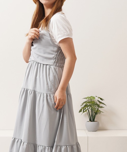 1111clothing(ワンフォークロージング)の「ティアード ワンピース / Tiered dress(ワンピース・レディース・ミント/ピンク/ブルー/グレー/ブラック・M)」の19枚目の写真