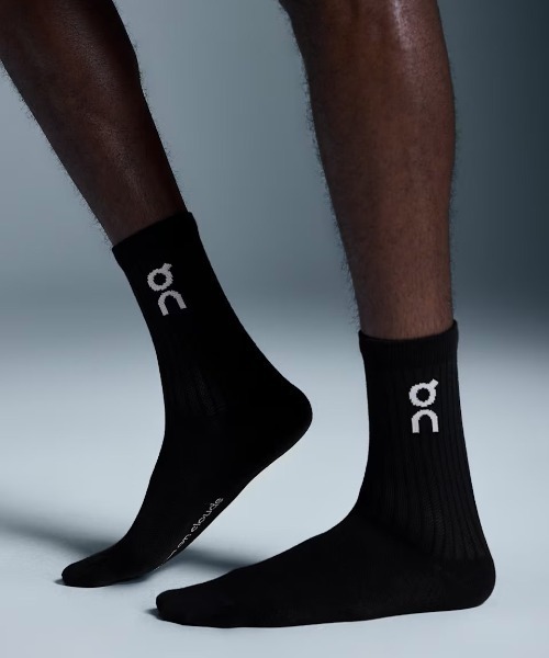 On(オン)の「On/オン Logo Sock High 3P(ソックス/靴下・メンズ・ホワイト/ブラック・M/S)」の2枚目の写真