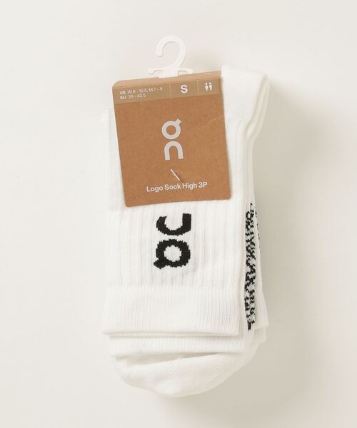 On(オン)の「On/オン Logo Sock High 3P(ソックス/靴下・メンズ・ホワイト/ブラック・M/S)」の7枚目の写真