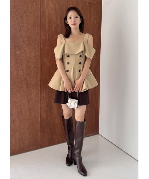 FRAY I.D（フレイアイディー）の「【ルエル】2wayミニリボンウォレット（財布・レディース・ホワイト/キャメル/ブルー・F）」の5枚目の写真