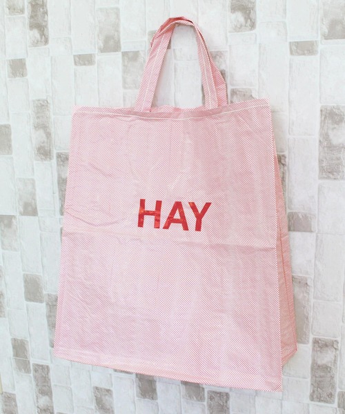 HAY（ヘイ）の「ヘイ キャンディモノバッグ M HAY Candy Mono Bag X-Large（トートバッグ・レディース・ライトピンク/グレー・XL）」の8枚目の写真