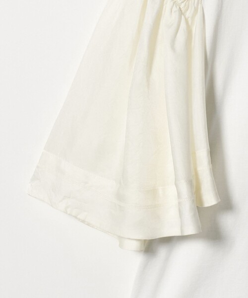 TOGA PULLA（トーガ　プルラ）の「＜TOGA PULLA＞ギャザー スリーブ ドッキング Tシャツ（Tシャツ/カットソー・レディース・ブラック/ホワイト・36）」の5枚目の写真