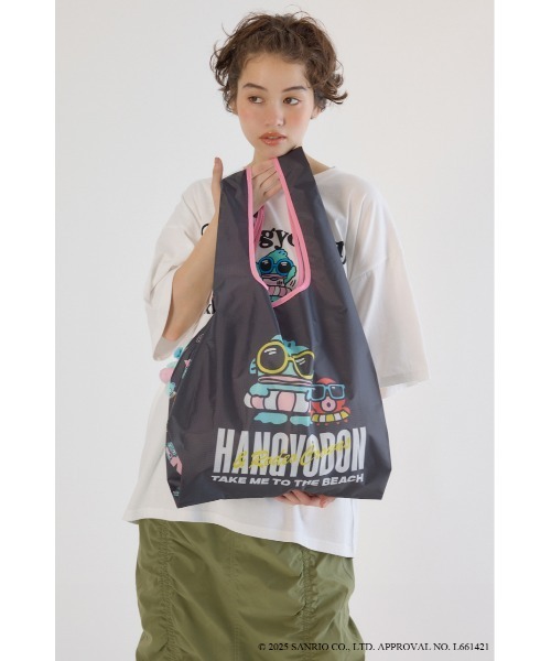 RODEO CROWNS WIDE BOWL（ロデオクラウンズワイドボウル）の「(サンリオキャラクターズ)エコバッグ（トートバッグ・レディース・ブラック系その他/イエロー系その他/ピンク系その他/ブルー系その他・FREE）」の2枚目の写真