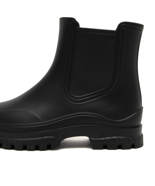 JELLY BEANS（ジェリービーンズ）の「【レイン対応】サイドゴアデザインショートレインブーツ(415-59185)JELLY BEANS(ジェリービーンズ)（レインシューズ・レディース・ブラック・LL/S/M/L）」の4枚目の写真