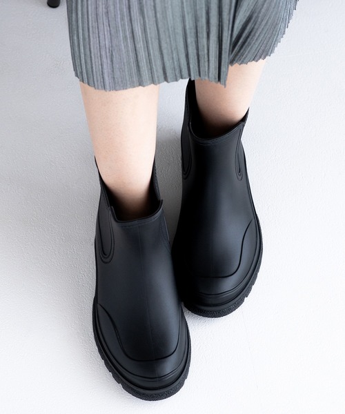 JELLY BEANS（ジェリービーンズ）の「【レイン対応】サイドゴアデザインショートレインブーツ(415-59185)JELLY BEANS(ジェリービーンズ)（レインシューズ・レディース・ブラック・LL/S/M/L）」の10枚目の写真