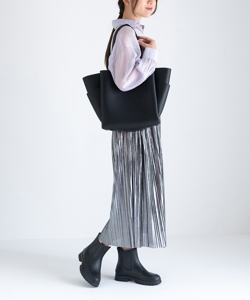 JELLY BEANS（ジェリービーンズ）の「【レイン対応】サイドゴアデザインショートレインブーツ(415-59185)JELLY BEANS(ジェリービーンズ)（レインシューズ・レディース・ブラック・LL/S/M/L）」の12枚目の写真