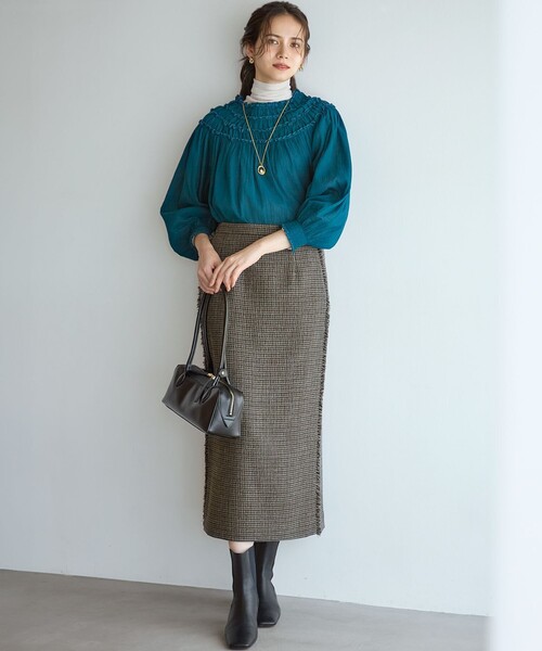 23区 L(ニジュウサンクオオキイサイズ)の「【CLASSY.掲載/洗える】スムージーコットン タートルネック ニット(ニット/セーター・レディース・ホワイト系/ホワイト系1/ベージュ系/ブラック系・46/48/44)」の17枚目の写真