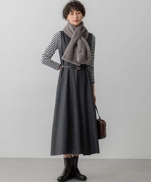 23区 L(ニジュウサンクオオキイサイズ)の「【CLASSY.掲載/洗える】スムージーコットン タートルネック ニット(ニット/セーター・レディース・ホワイト系/ホワイト系1/ベージュ系/ブラック系・46/48/44)」の7枚目の写真
