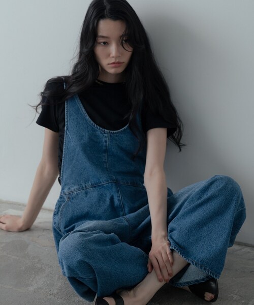 GALLEST（ギャレスト）の「デニムサロペット（サロペット/オーバーオール・レディース・ブルー系その他/チャコールグレー・38/34）」の2枚目の写真