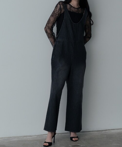 GALLEST（ギャレスト）の「デニムサロペット（サロペット/オーバーオール・レディース・ブルー系その他/チャコールグレー・38/34）」の5枚目の写真