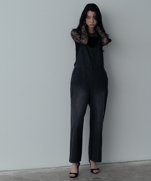 GALLEST（ギャレスト）の「デニムサロペット（サロペット/オーバーオール・レディース・ブルー系その他/チャコールグレー・38/34）」の3枚目の写真