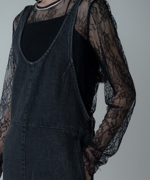 GALLEST（ギャレスト）の「デニムサロペット（サロペット/オーバーオール・レディース・ブルー系その他/チャコールグレー・38/34）」の11枚目の写真