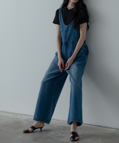 GALLEST（ギャレスト）の「デニムサロペット（サロペット/オーバーオール・レディース・ブルー系その他/チャコールグレー・38/34）」の18枚目の写真