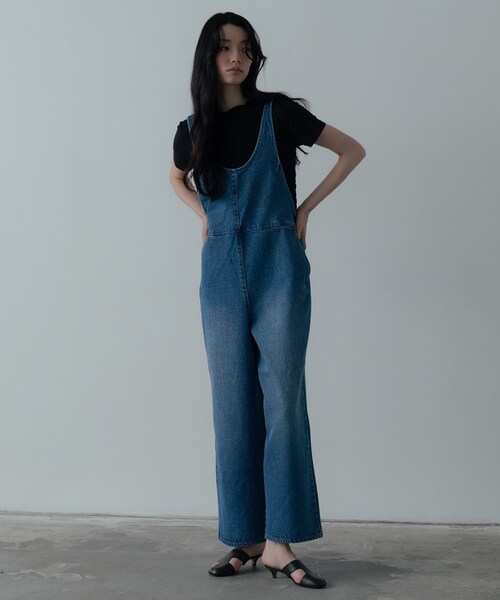 GALLEST（ギャレスト）の「デニムサロペット（サロペット/オーバーオール・レディース・ブルー系その他/チャコールグレー・38/34）」の9枚目の写真
